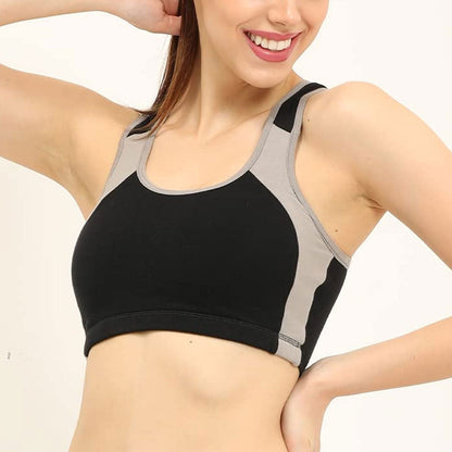 Plain Lycra Cotton Ladies Sports Bra - Pack of 2